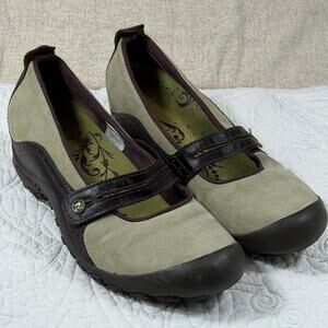 Merrell Women's 9 Cream Suede Leather Slip On Comfort Mary Jane Casual Shoes